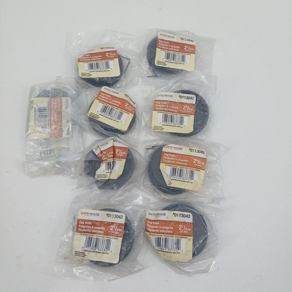 Gatehouse 0113042 Oil Rubbed Bronze Cup Pulls 2 1/8" 54mm Cabinet Handles 9 pk